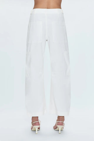 Sabrina Curved Utility Pants- White