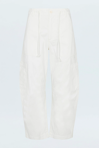 Sabrina Curved Utility Pants- White